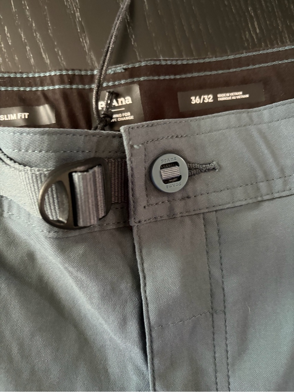 prAna | Men's 36"x32" Grey Blue taper leg Zion SLim Pant - Picture 6 of 8